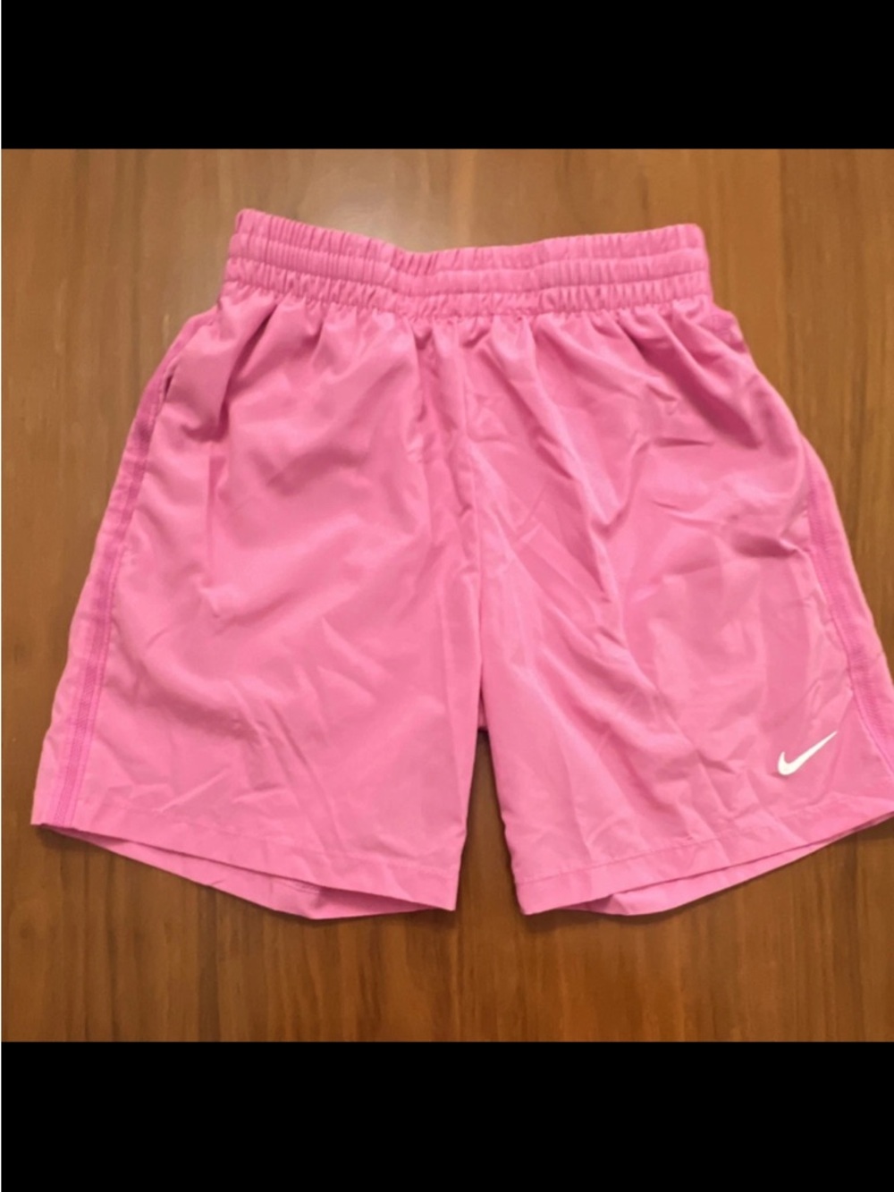 Nike Hot Pink Performance Shorts with White Swoosh